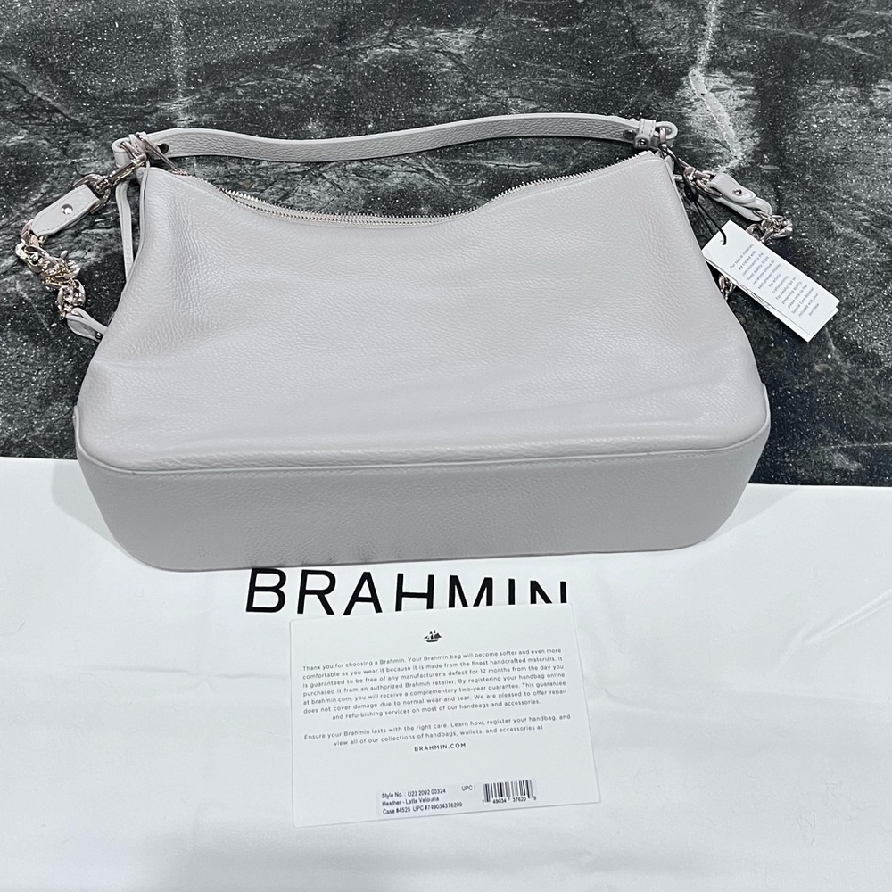 Brahmin Heather Latte Velouria NWT - Picture 6 of 9